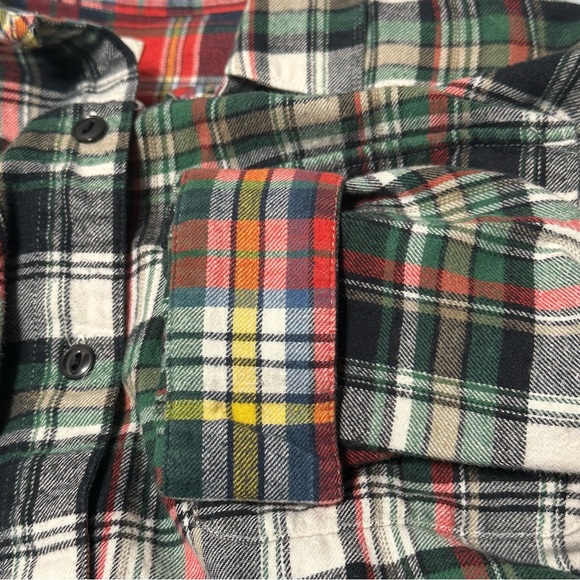 Madewell Ex-boyfriend Highland Tartan Christmas Colors Plaid Flannel Shirt - Picture 11 of 14